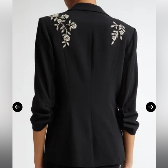 CINQ À SEPT Khloe Rhinestone Vine Blazer - Picture 3 of 9